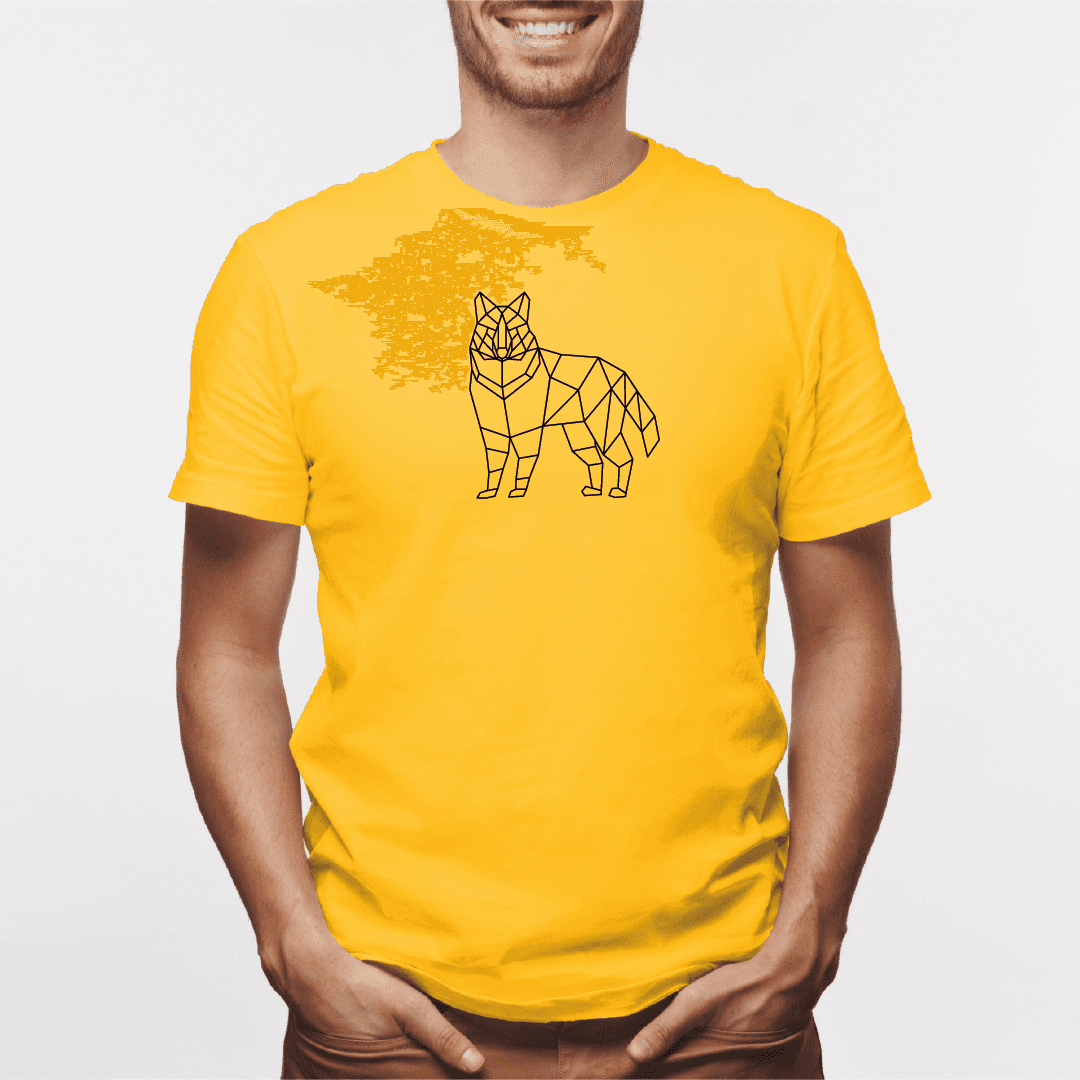Camisa estampada para hombre tipo T-shirt Lobo Geométrico — foto 7