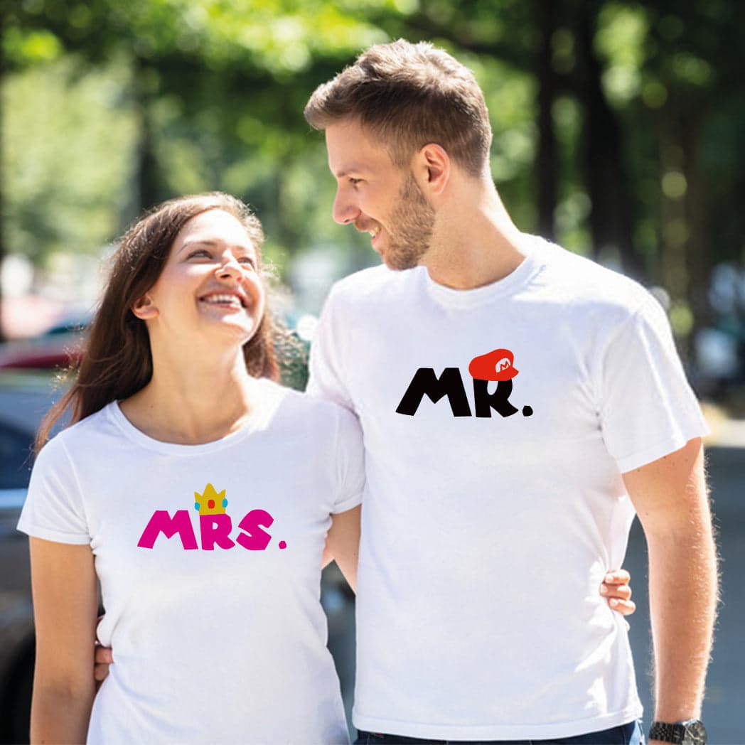 Camiseta estampada pareja T-shirt MRS Y MR — foto 1