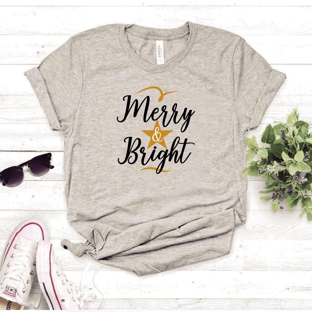 Camisa estampada tipo T-shirt (NAVIDAD) Merry and bright — foto 4