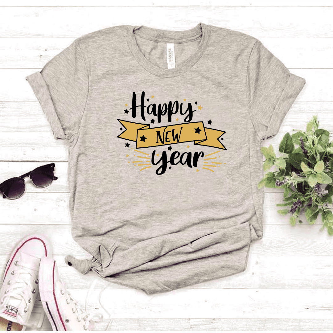 Camisa estampada tipo T-shirt (NAVIDAD) Happy new year 2 — foto 5