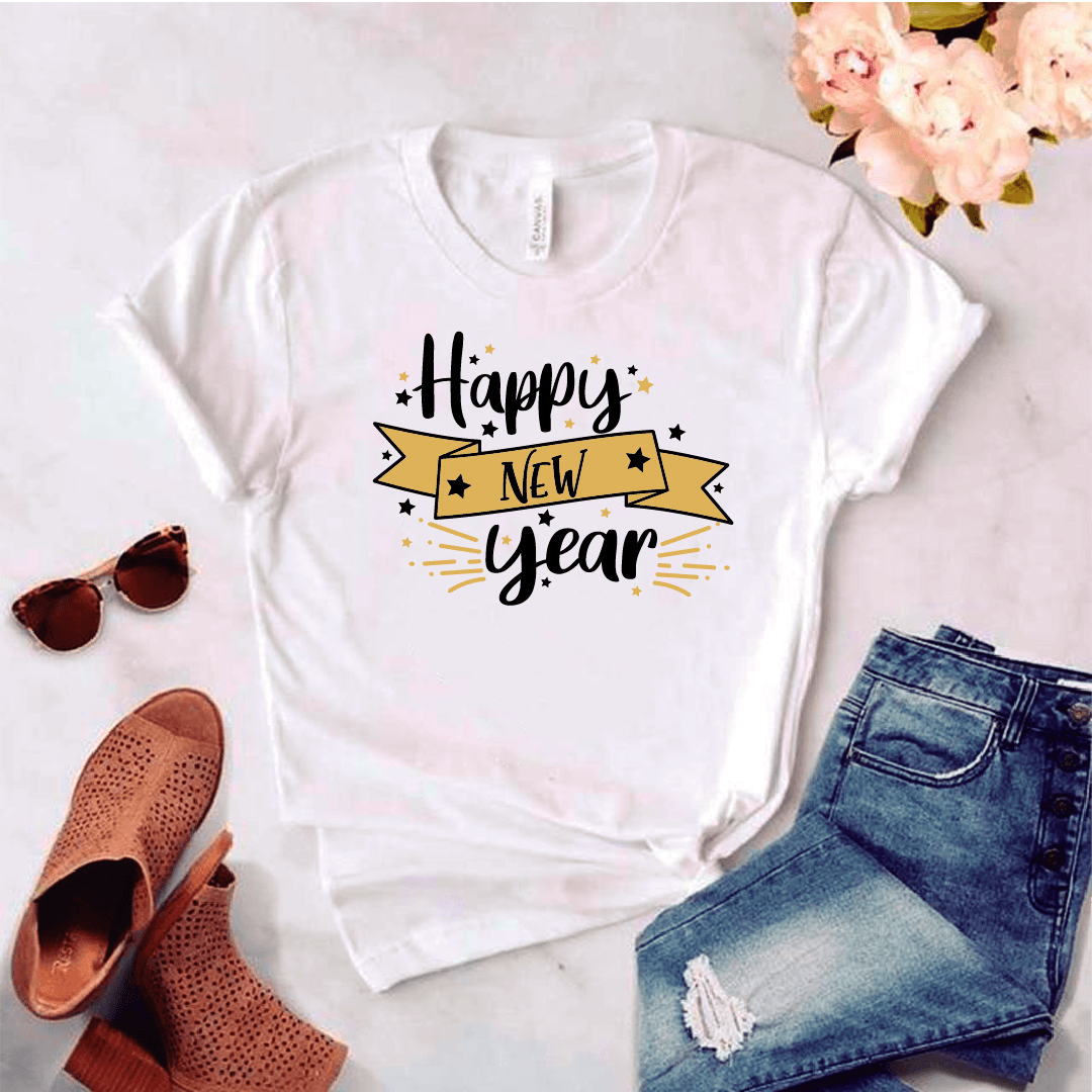 Camisa estampada tipo T-shirt (NAVIDAD) Happy new year 2 — foto 1