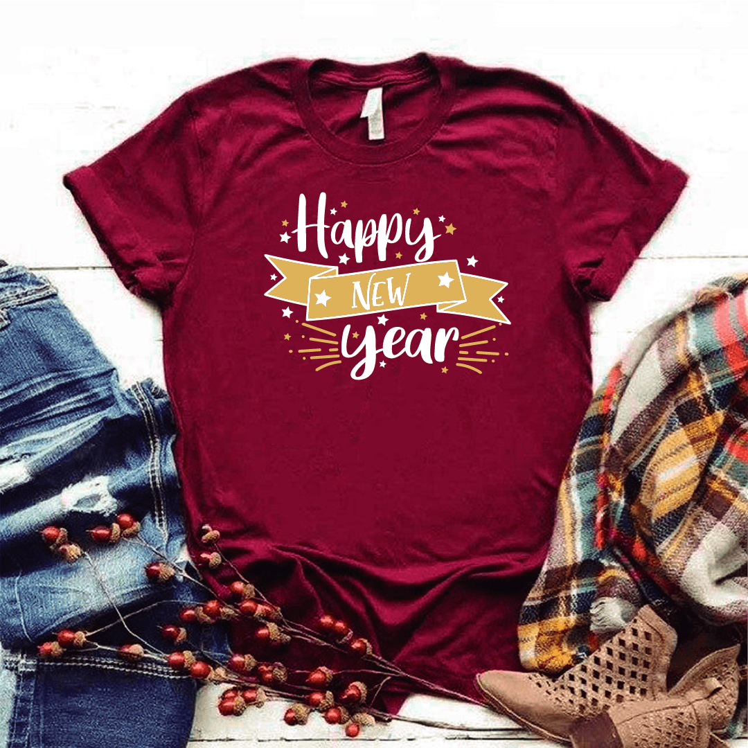 Camisa estampada tipo T-shirt (NAVIDAD) Happy new year 2 — foto 6