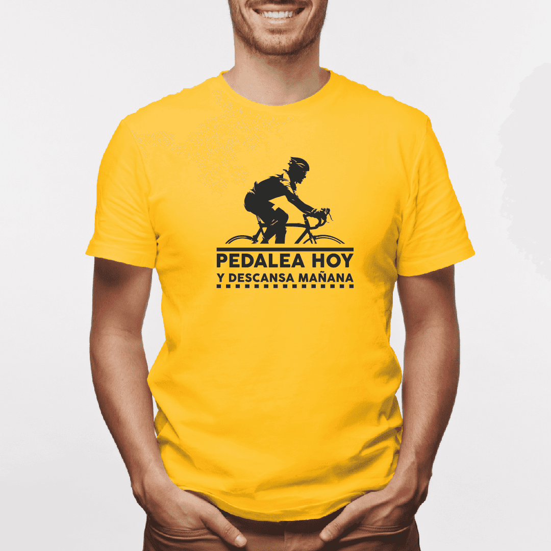 Camiseta estampada tipo T-shirt PEDALEA HOY Y DESCANSA MAÑANA (CICLISTAS) (HOMBRE) — foto 4