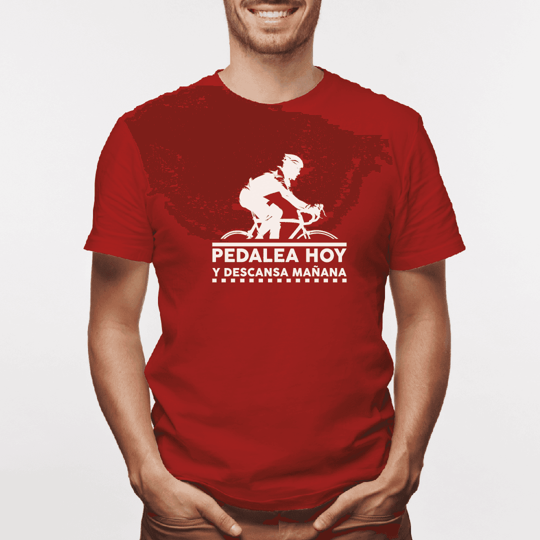 Camiseta estampada tipo T-shirt PEDALEA HOY Y DESCANSA MAÑANA (CICLISTAS) (HOMBRE) — foto 5