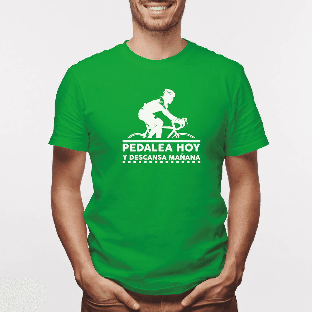 Camiseta estampada tipo T-shirt PEDALEA HOY Y DESCANSA MAÑANA (CICLISTAS) (HOMBRE) — foto 7