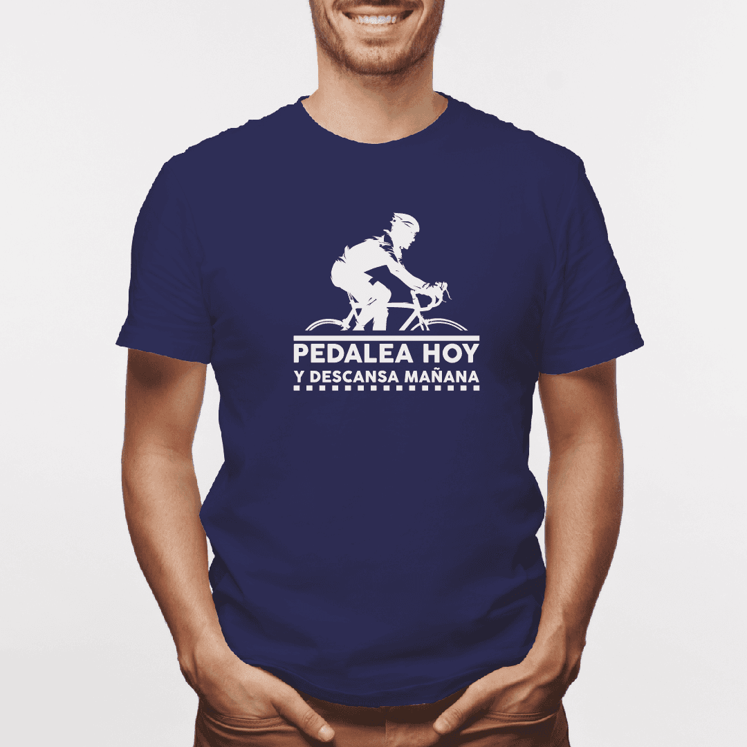 Camiseta estampada tipo T-shirt PEDALEA HOY Y DESCANSA MAÑANA (CICLISTAS) (HOMBRE) — foto 8