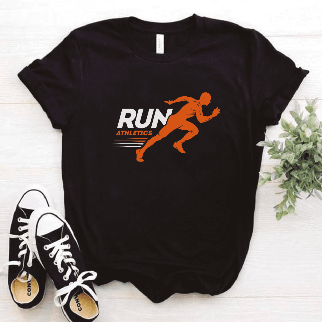 Camiseta estampada tipo T-shirt RUN ATHLETICS HOMBRE PREPARADO PARA CORRER (FITNESS) (DAMA) — foto 2