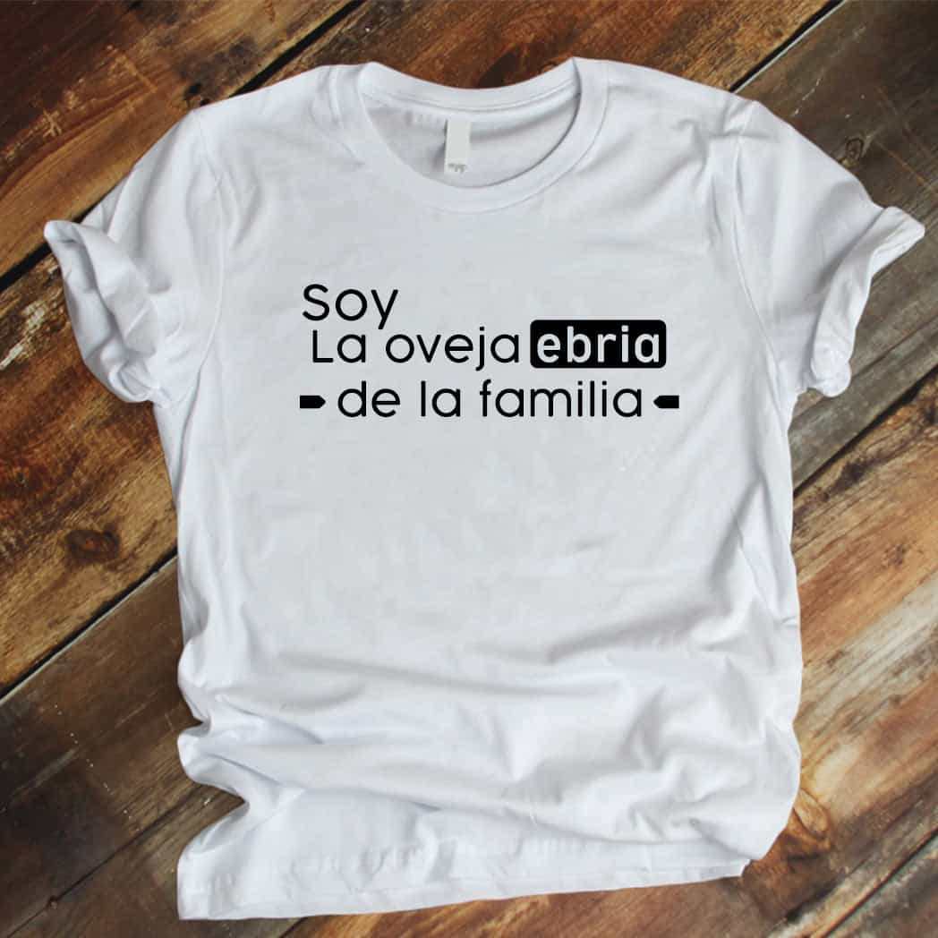 Camisa estampada unisex tipo T-shirt Soy la oveja abria de la familia