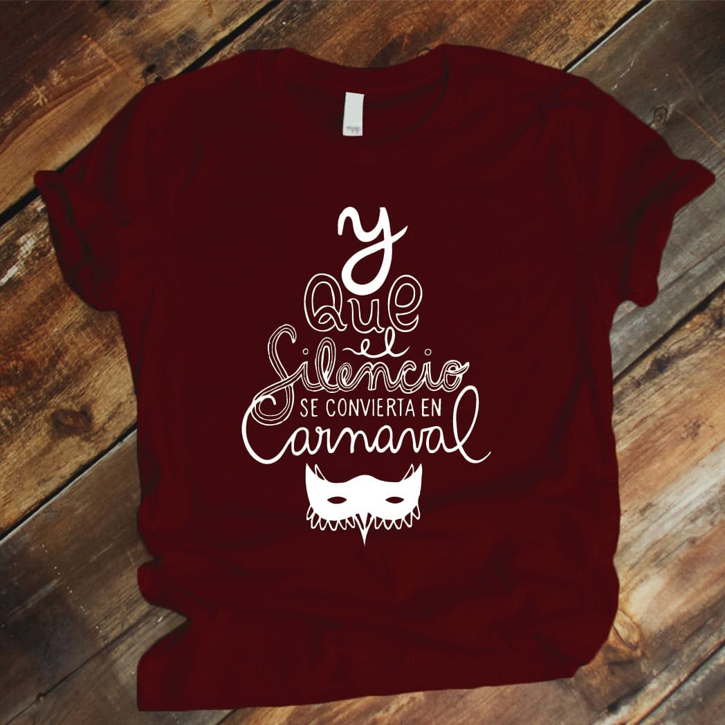 Camisa estampada tipo T-shirt Y que el silencio se convierta en carnaval — foto 2
