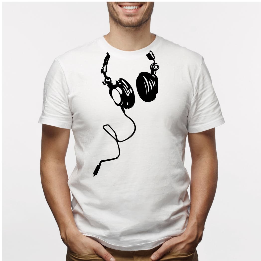 Camisa estampada para hombre tipo T-shirt Audifonos — foto 5