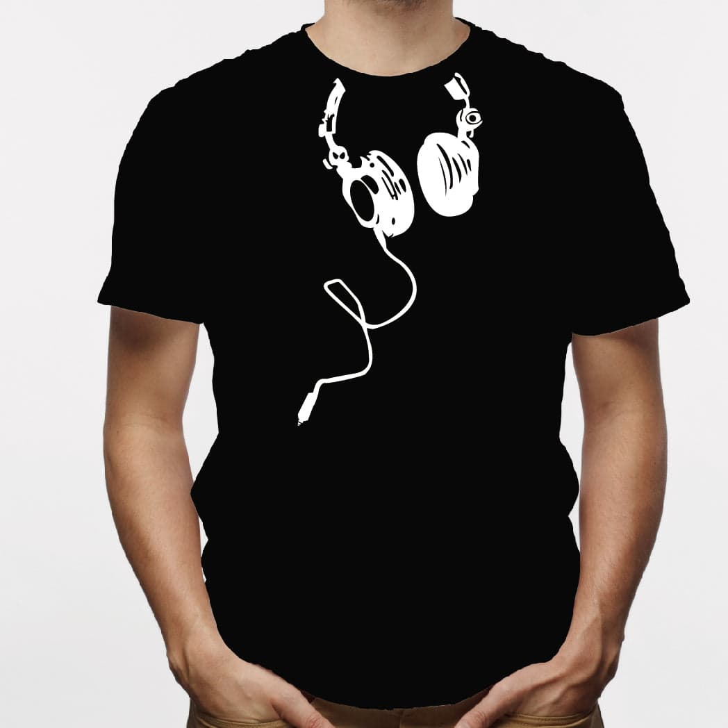 Camisa estampada para hombre tipo T-shirt Audifonos — foto 3