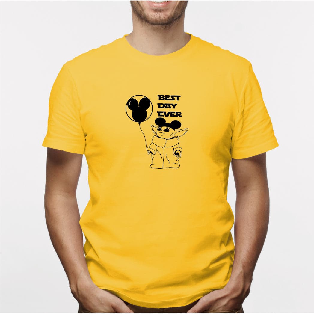 Camisa estampada para hombre tipo T-shirt Best day ever (Baby Yoda) — foto 6