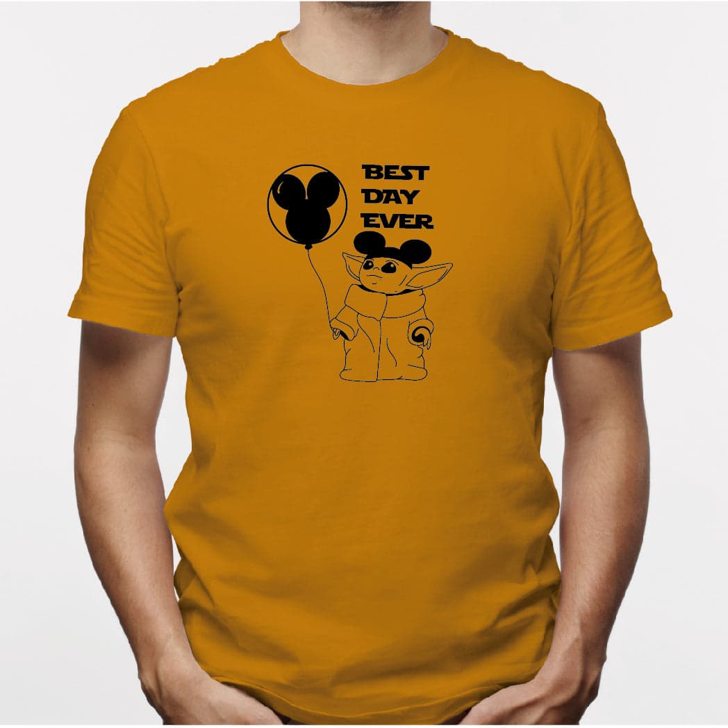 Camisa estampada para hombre tipo T-shirt Best day ever (Baby Yoda) — foto 2