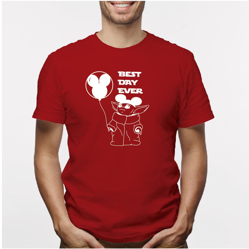 Camisa estampada para hombre tipo T-shirt Best day ever (Baby Yoda) — foto 3