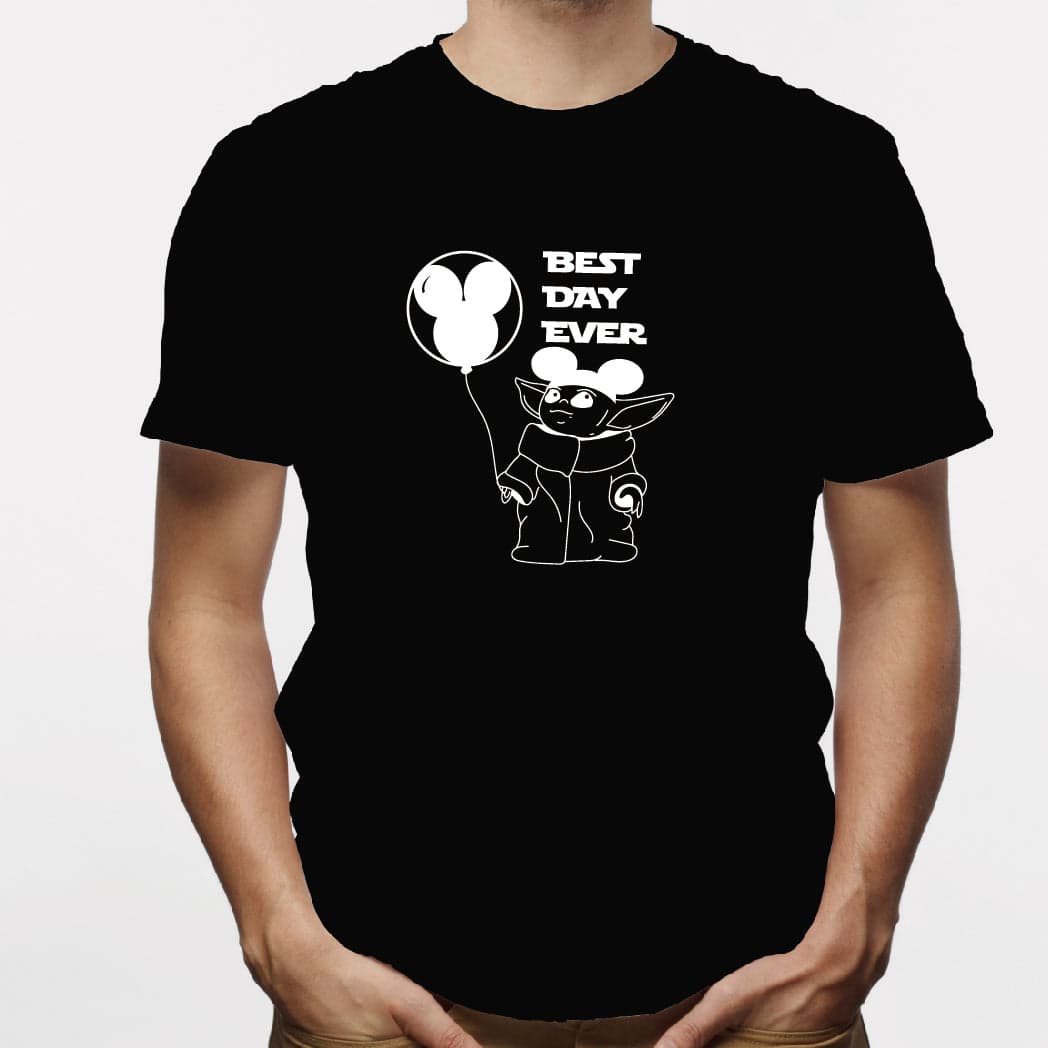 Camisa estampada para hombre tipo T-shirt Best day ever (Baby Yoda) — foto 4