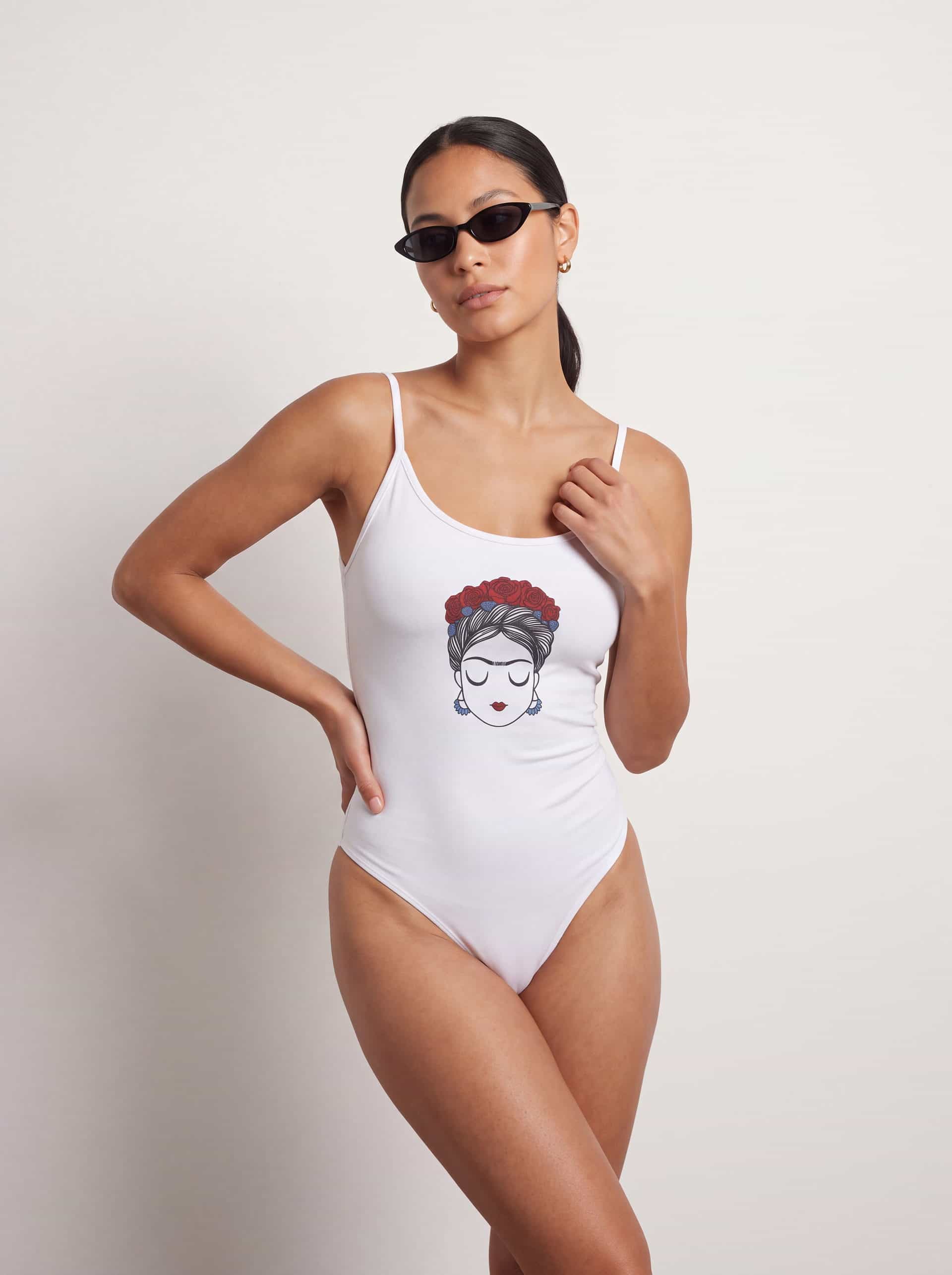 BODY TIRANTES Frida Kahlo rosas
