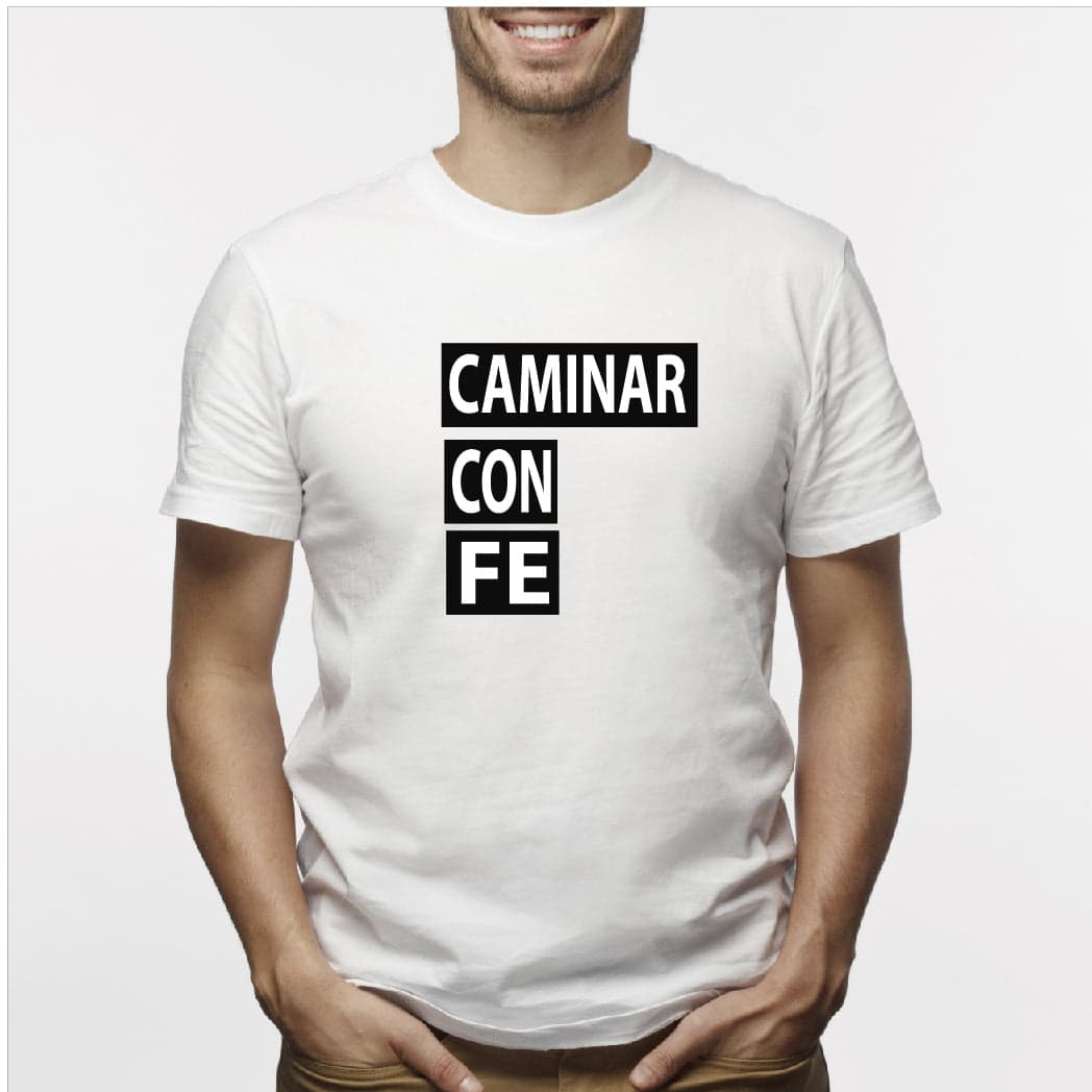 Camiseta estampada hombre T-shirt Caminar con Fe (cristiana) — foto 3