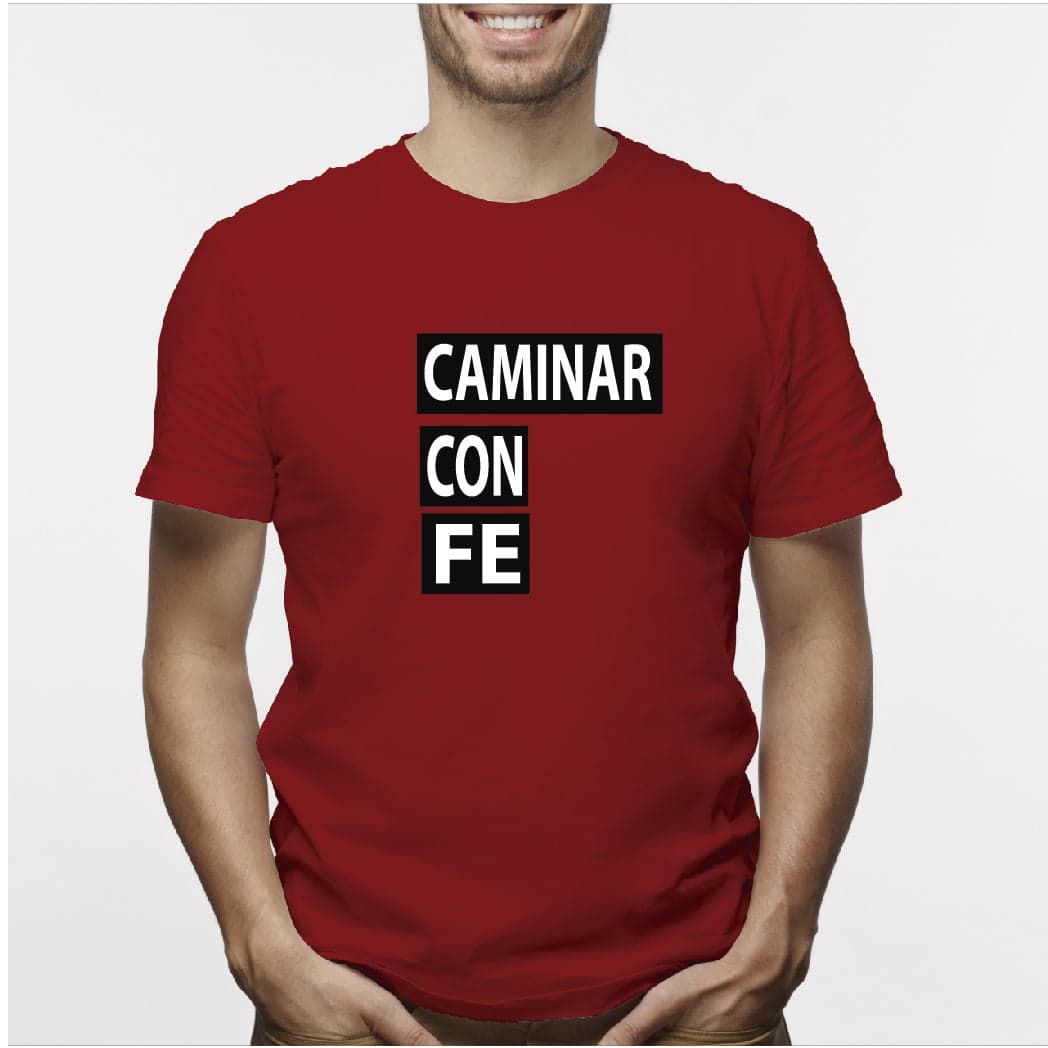 Camiseta estampada hombre T-shirt Caminar con Fe (cristiana) — foto 7