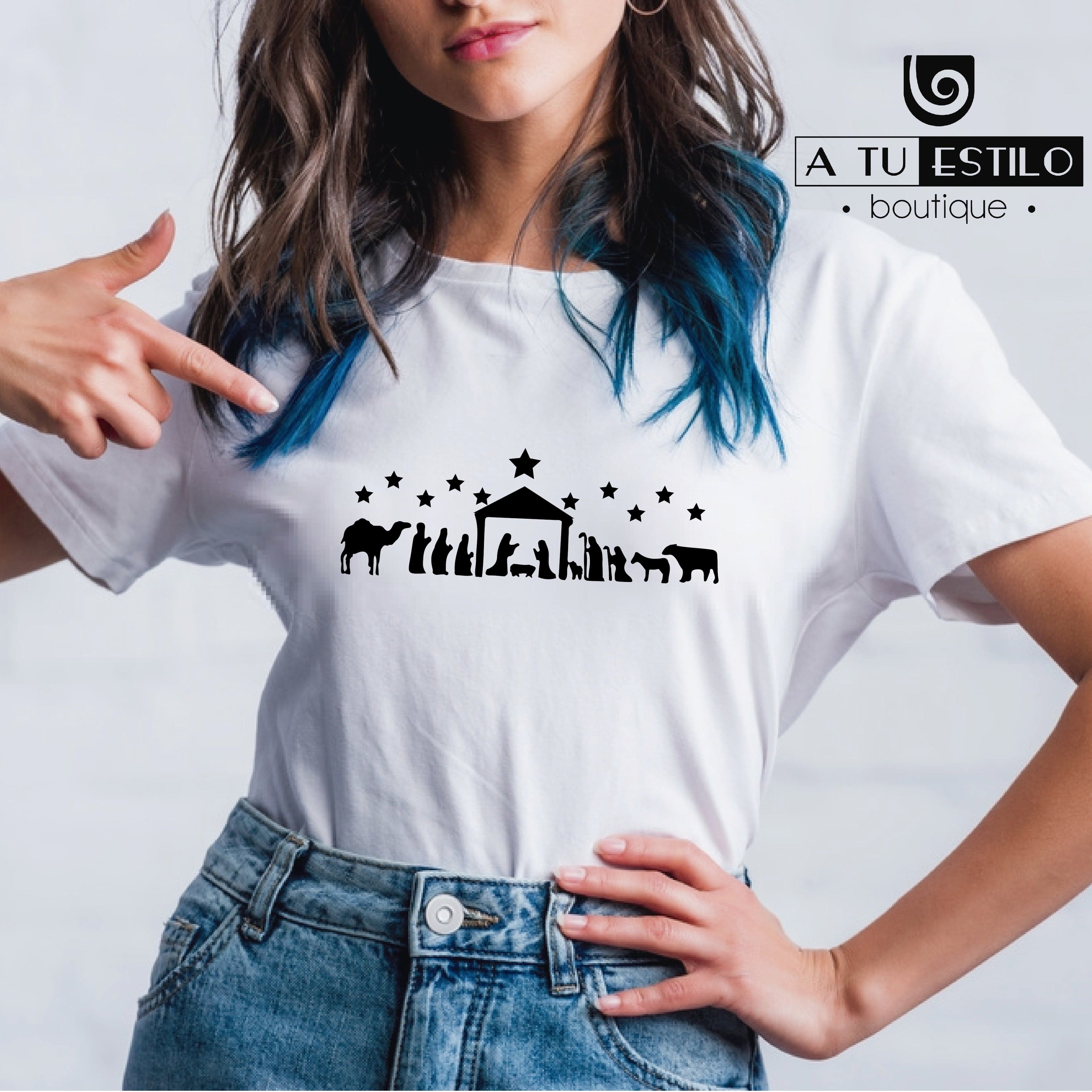 Camiseta T-shirt mujer navidad PESEBRE — foto 1