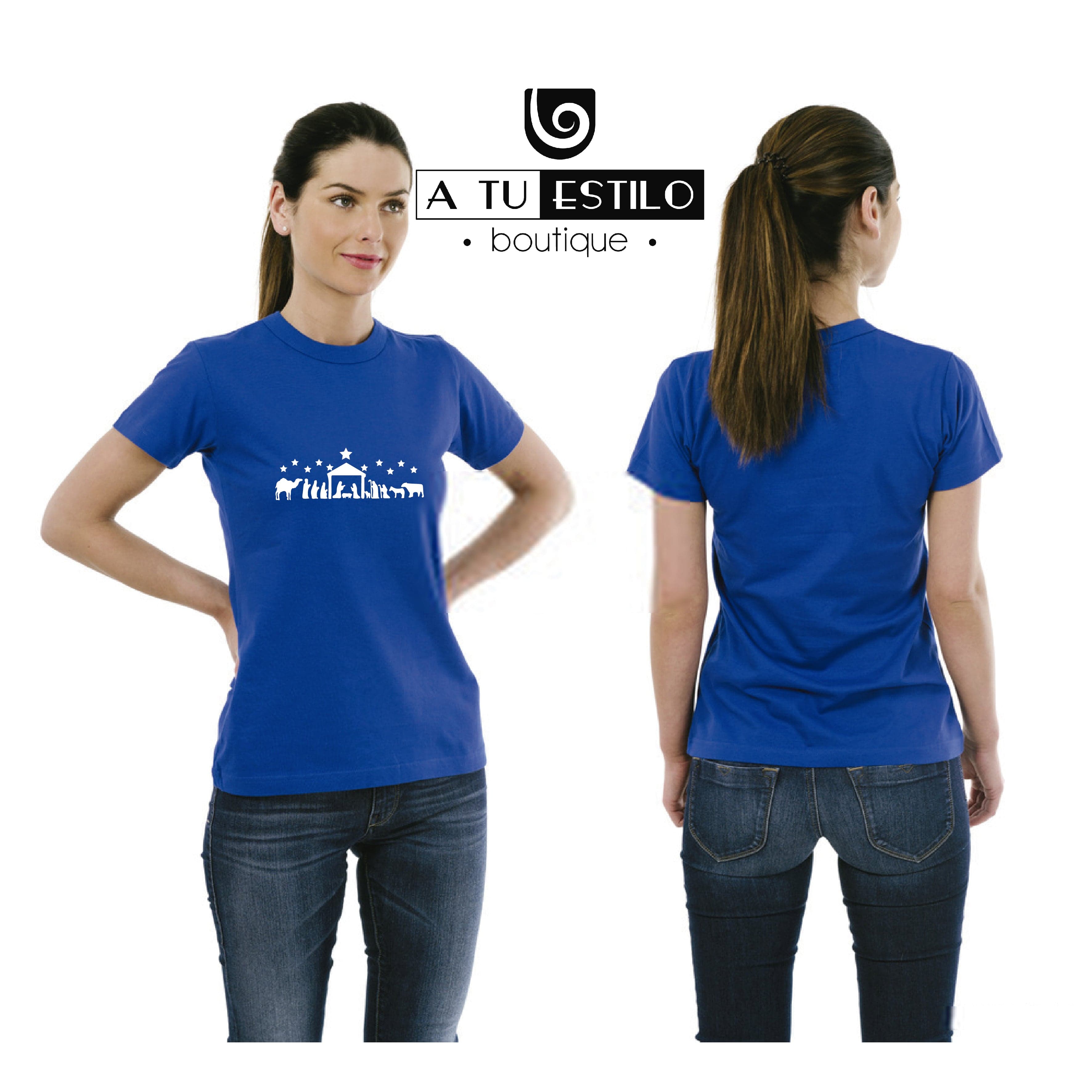 Camiseta T-shirt mujer navidad PESEBRE — foto 2
