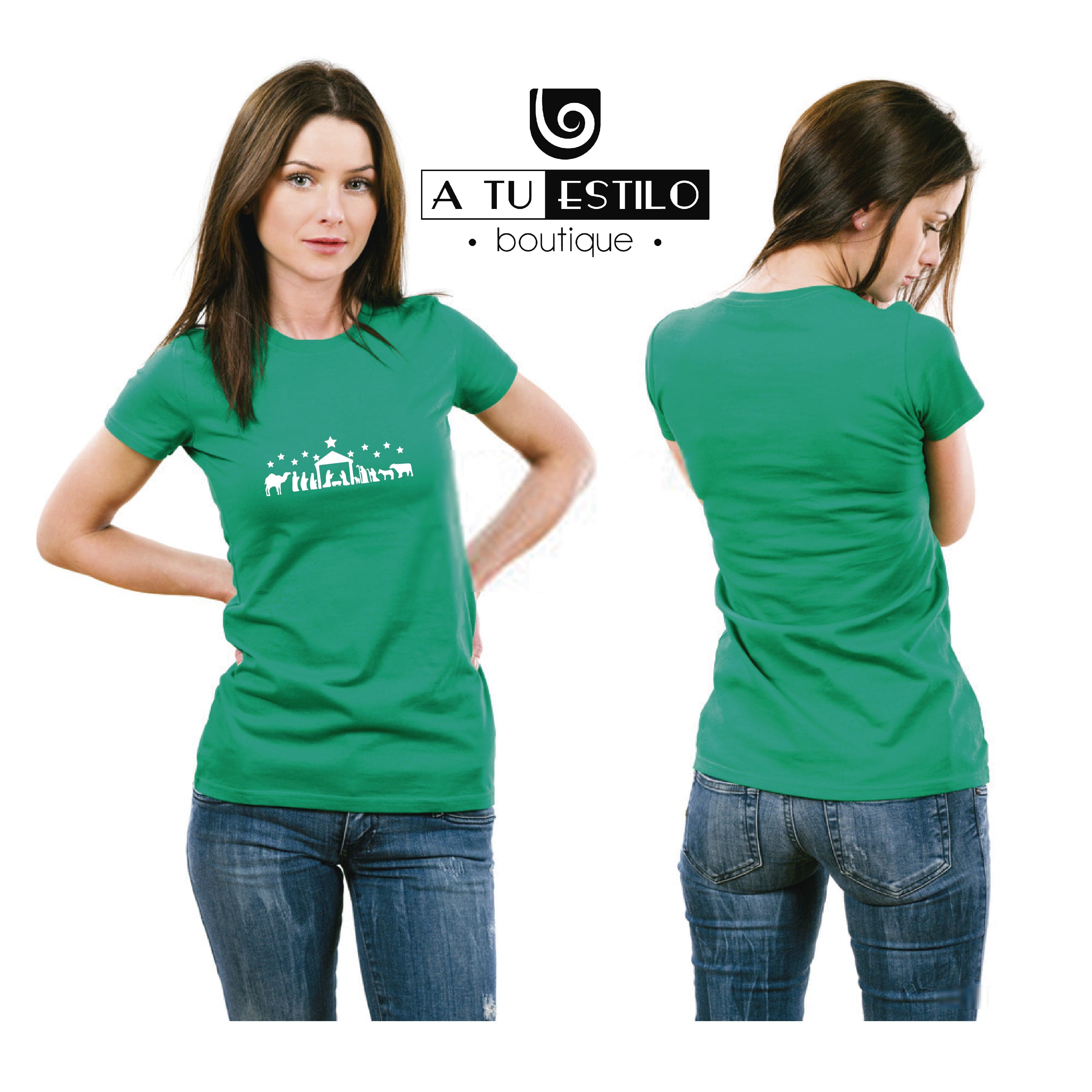 Camiseta T-shirt mujer navidad PESEBRE — foto 4