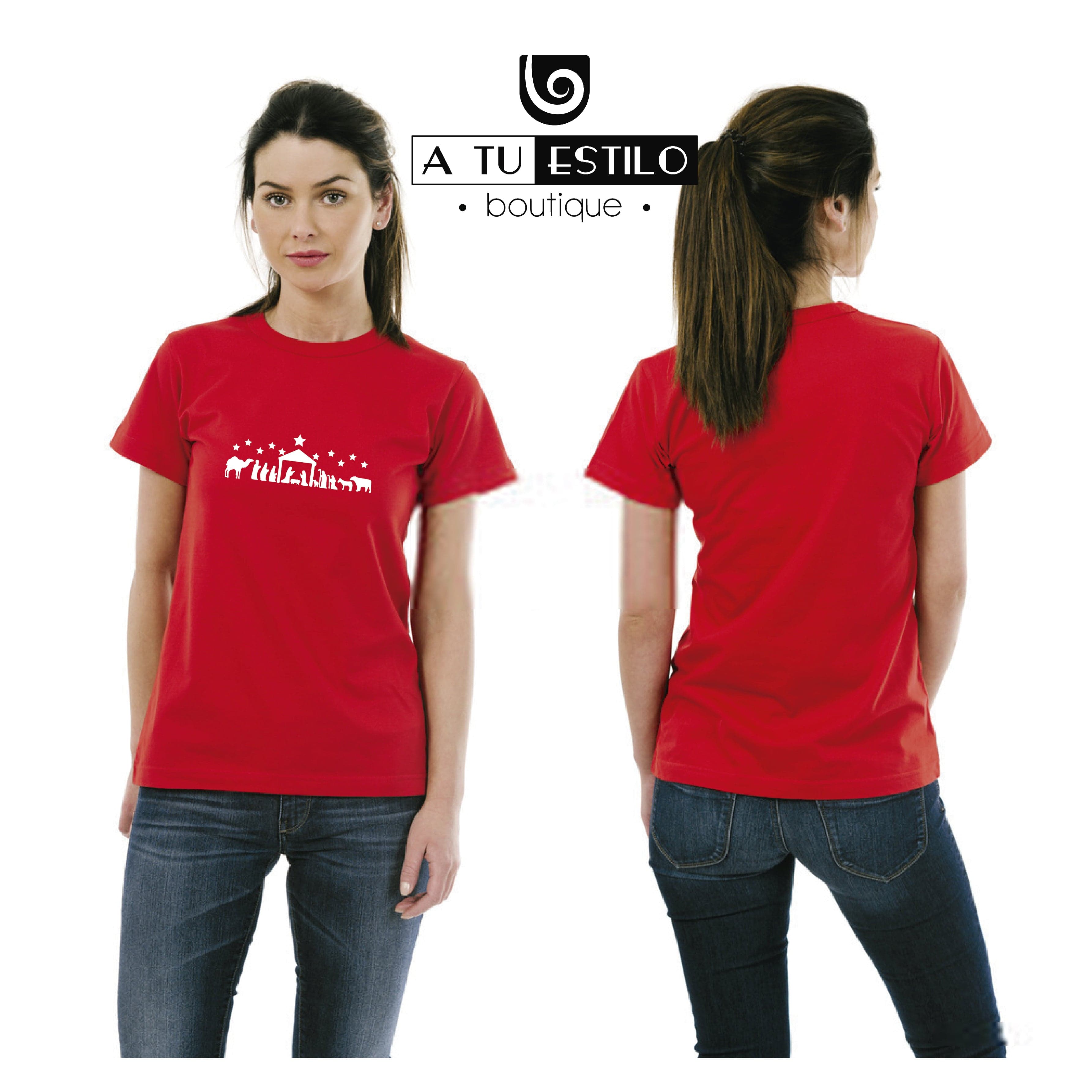 Camiseta T-shirt mujer navidad PESEBRE — foto 3