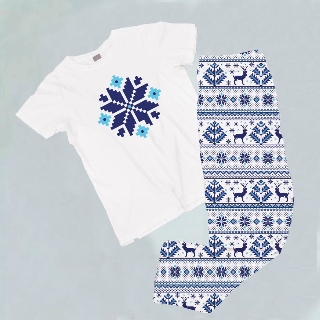 Pijama estampada de pantalón Largo (NAVIDAD) copo de nieve — foto 1