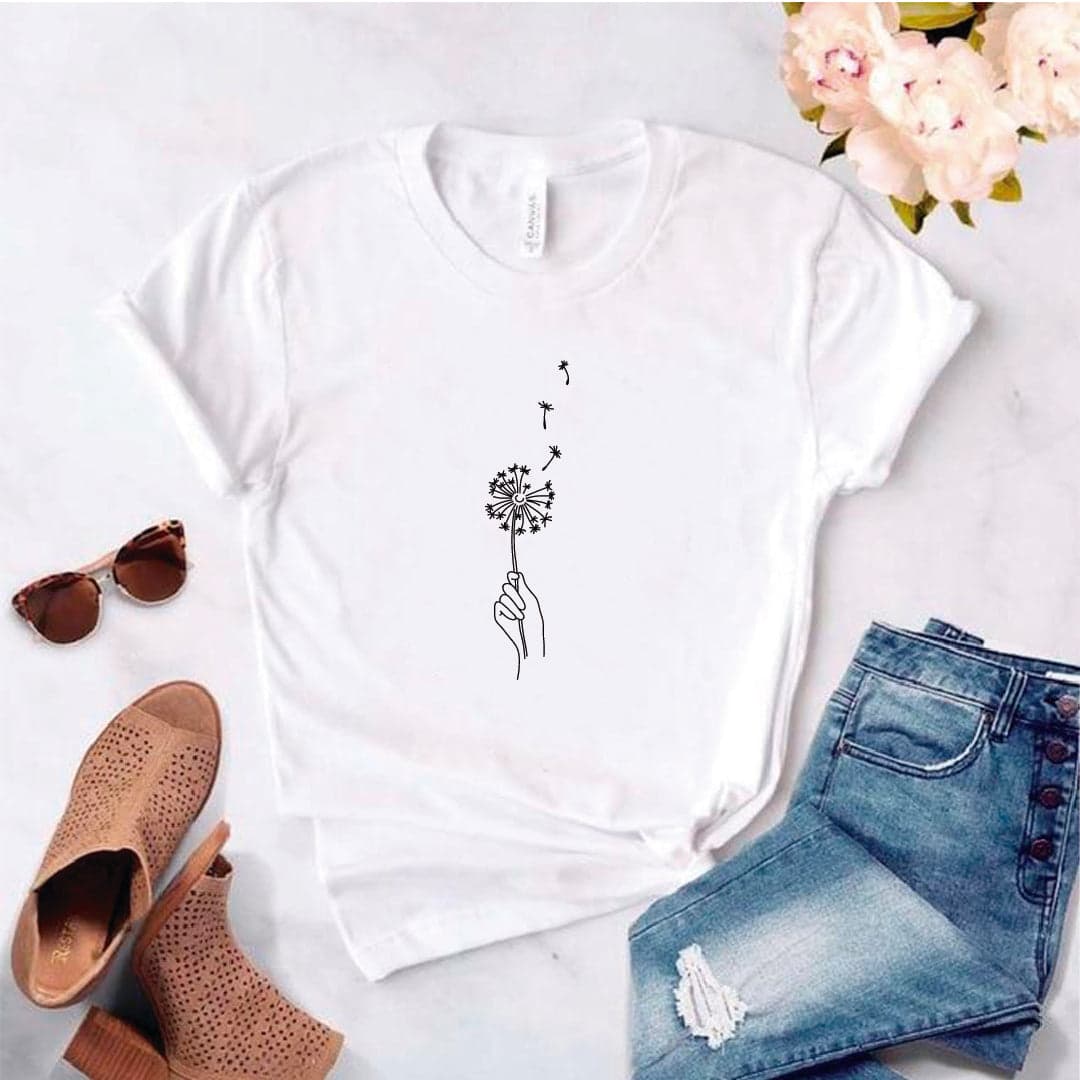 Camisa estampada tipo T- shirt diente de leon — foto 1