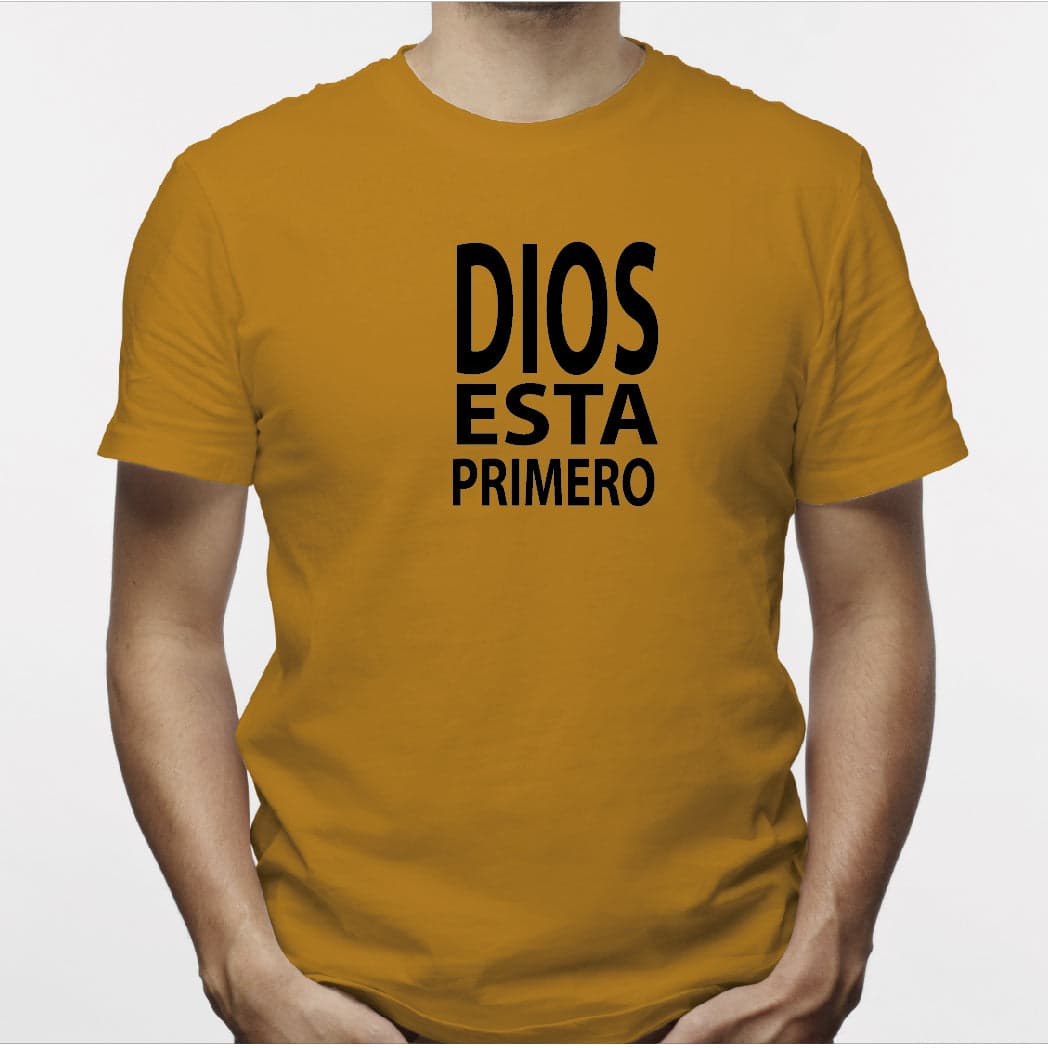 Camiseta estampada hombre T-shirt Dios esta primero — foto 6