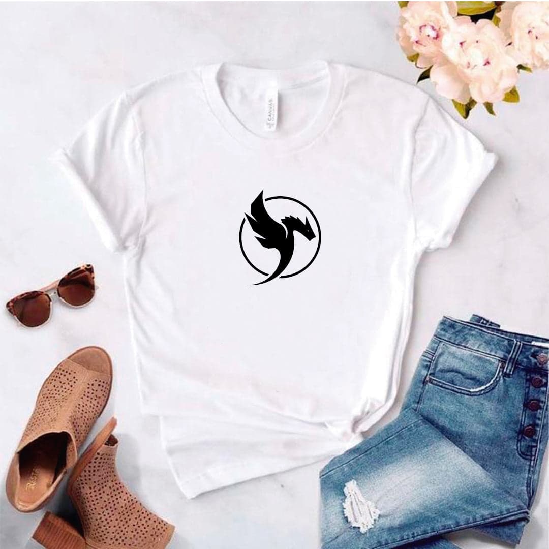 Camisa estampada tipo T- shirt dragon en circulo — foto 1