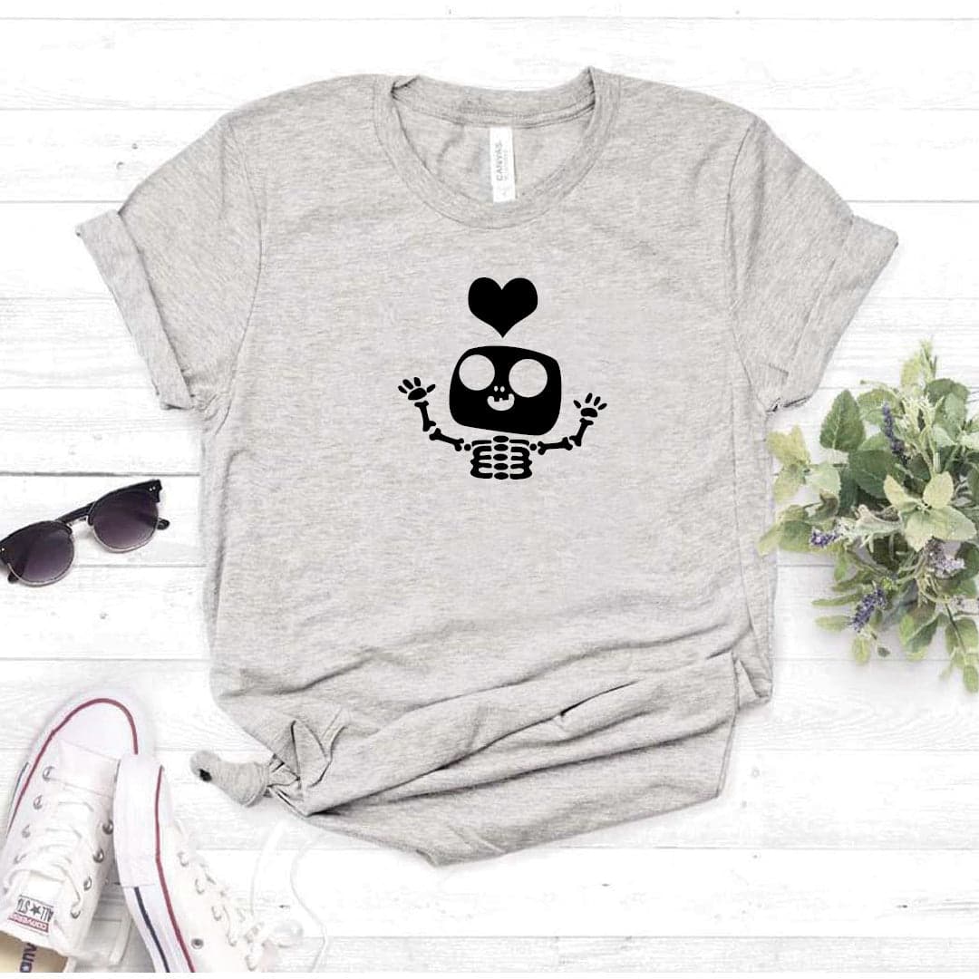 Camisa estampada tipo T-shirt CORAZON ESQUELETO — foto 8