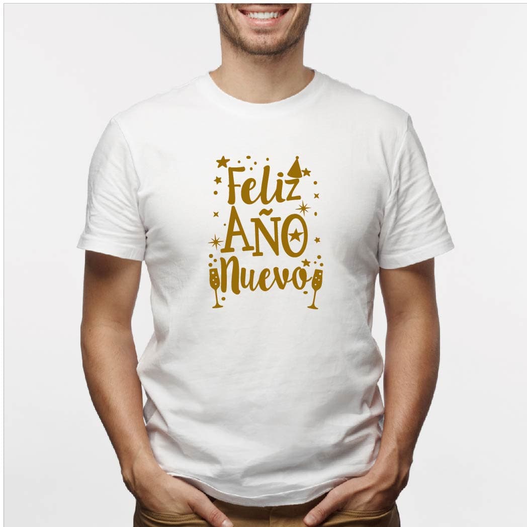 Camisa estampada para hombre tipo T-shirt (NAVIDAD) feliz año nuevo — foto 1