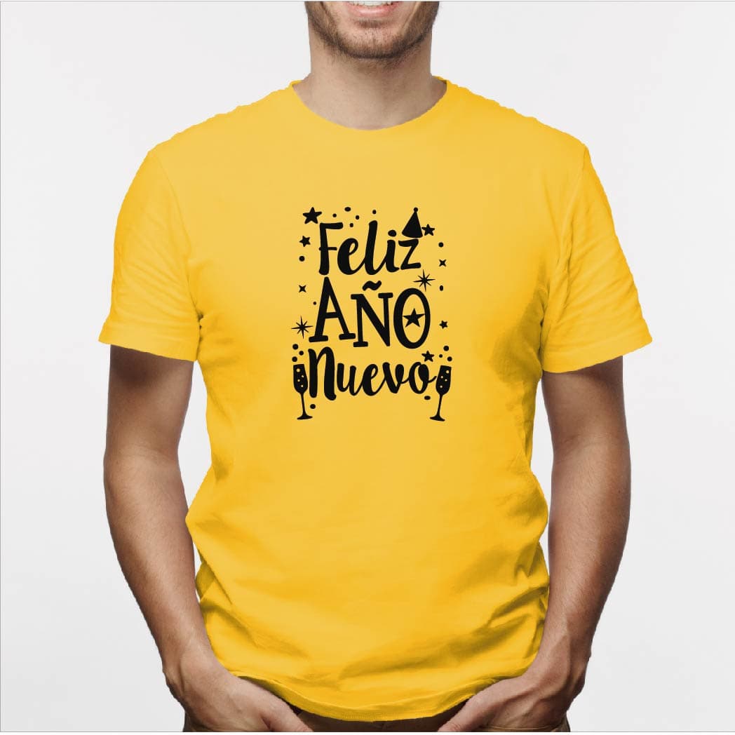Camisa estampada para hombre tipo T-shirt (NAVIDAD) feliz año nuevo — foto 2