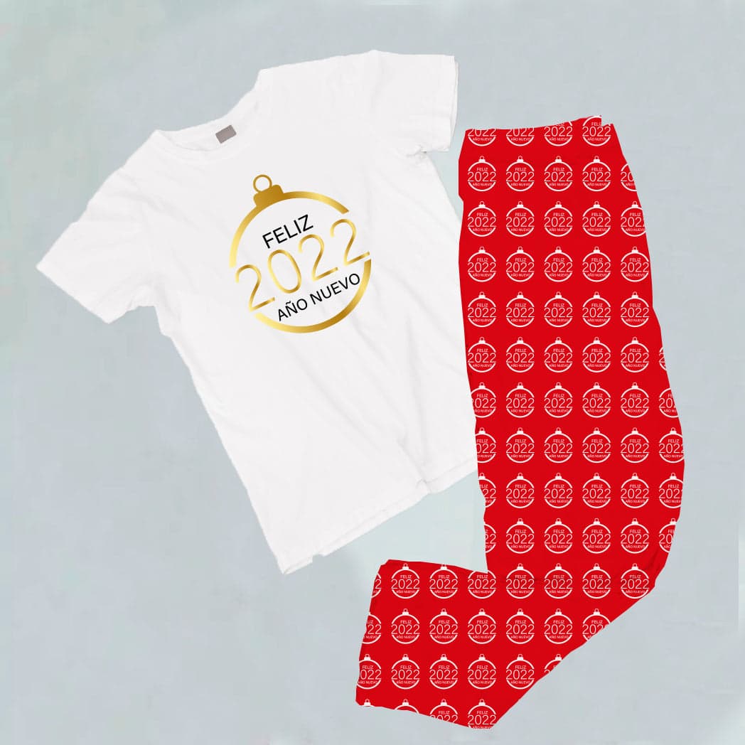 Pijama estampada de pantalón Largo (NAVIDAD) feliz año nuevo 2022 — foto 1
