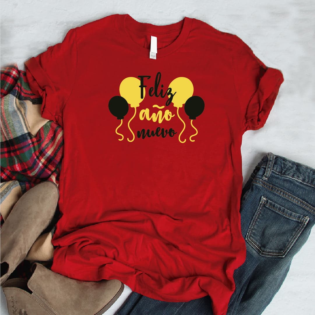 Camisa estampada tipo T-shirt (navidad) feliz año nuevo con globos — foto 5