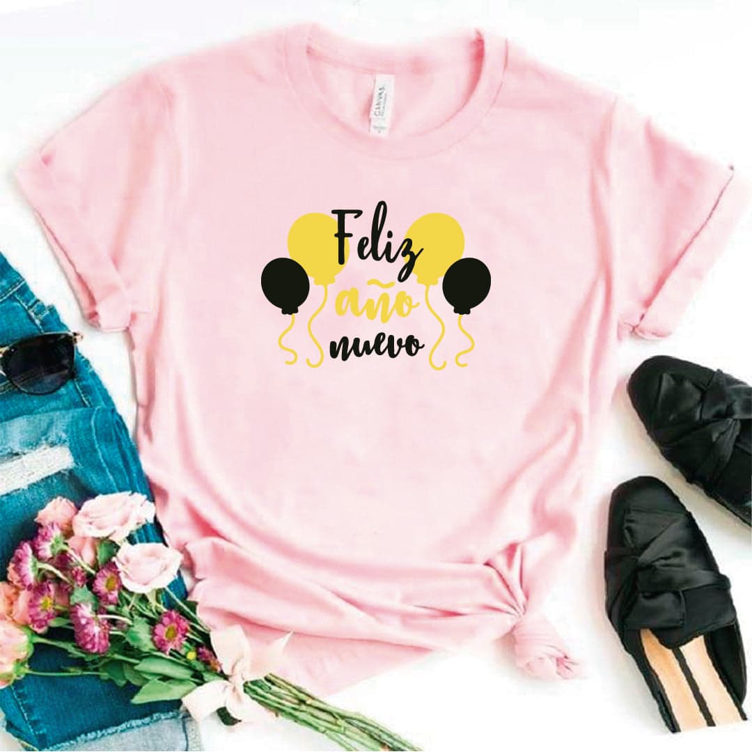 Camisa estampada tipo T-shirt (navidad) feliz año nuevo con globos — foto 6