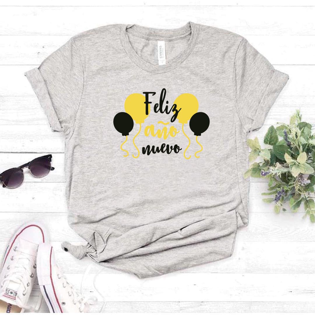 Camisa estampada tipo T-shirt (navidad) feliz año nuevo con globos — foto 7