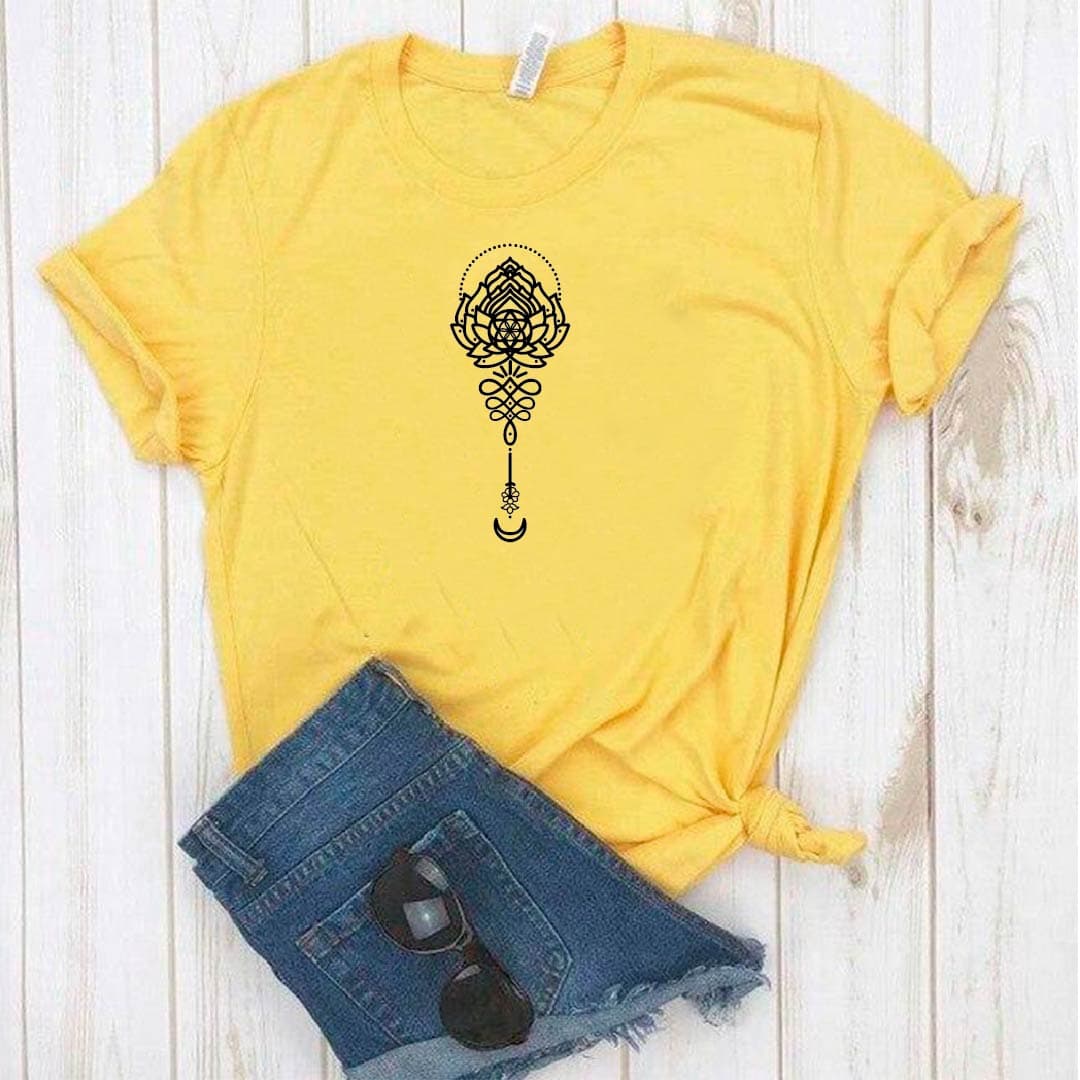 Camisa estampada tipo T- shirt FLOR DE LOTO (colgante) — foto 8