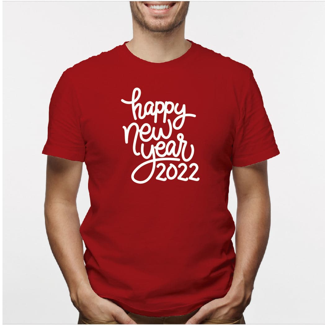 Camisa estampada para hombre tipo T-shirt (NAVIDAD) happy new year 2022 — foto 1