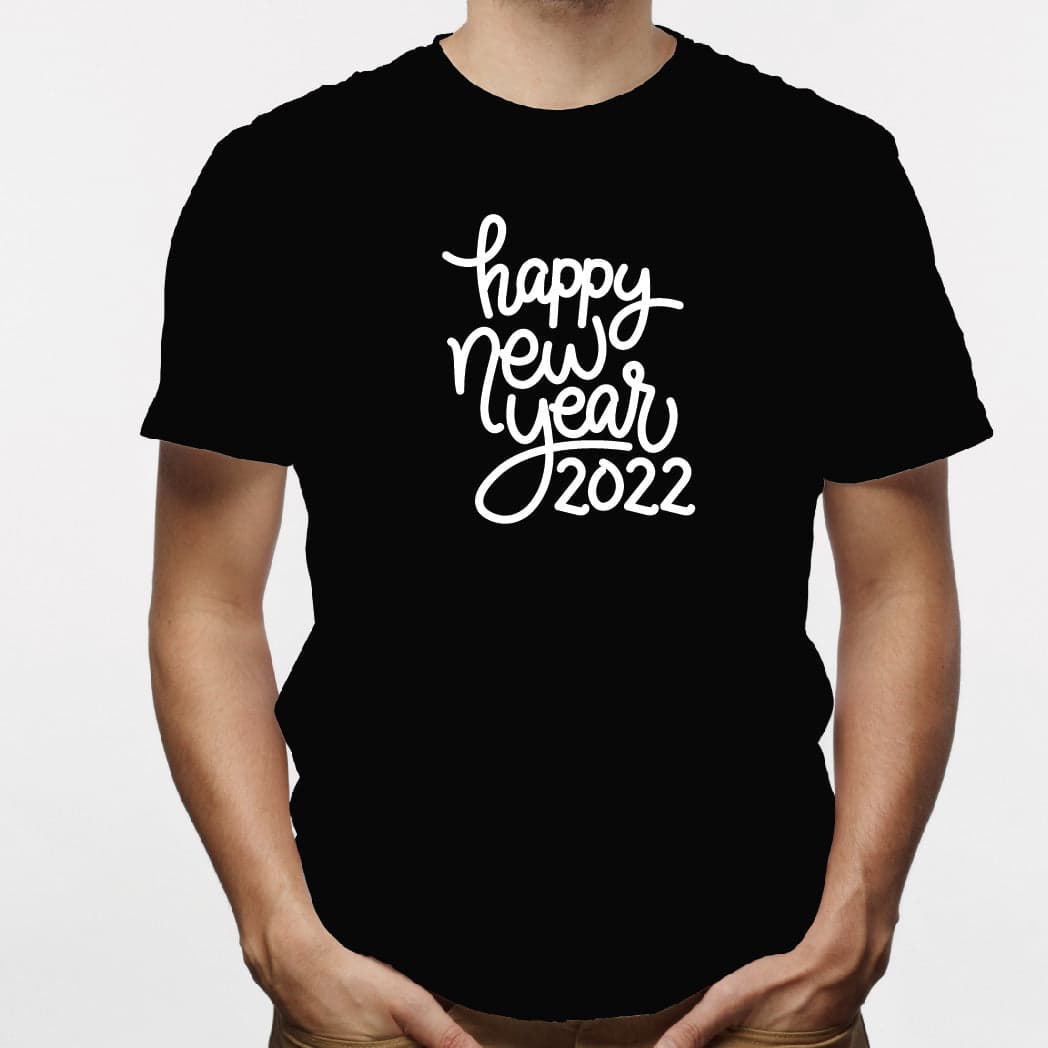 Camisa estampada para hombre tipo T-shirt (NAVIDAD) happy new year 2022 — foto 2