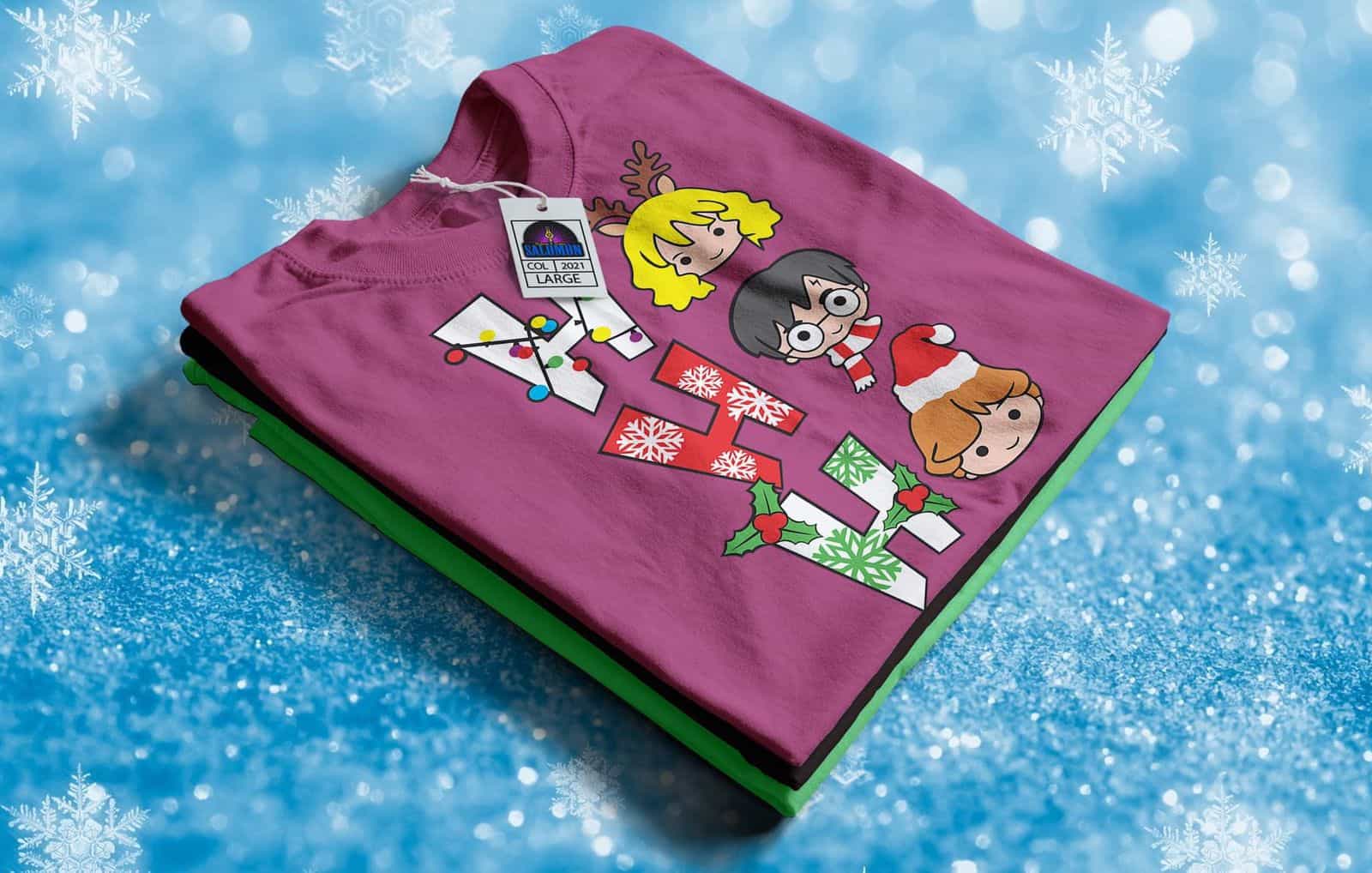 Camisa estampada tipo T-shirt HARRY POTTER NAVIDAD