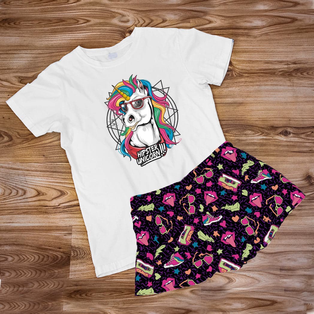 Pijama Estampada en poli algodón de Short UNICORNIO HIPSTER — foto 1