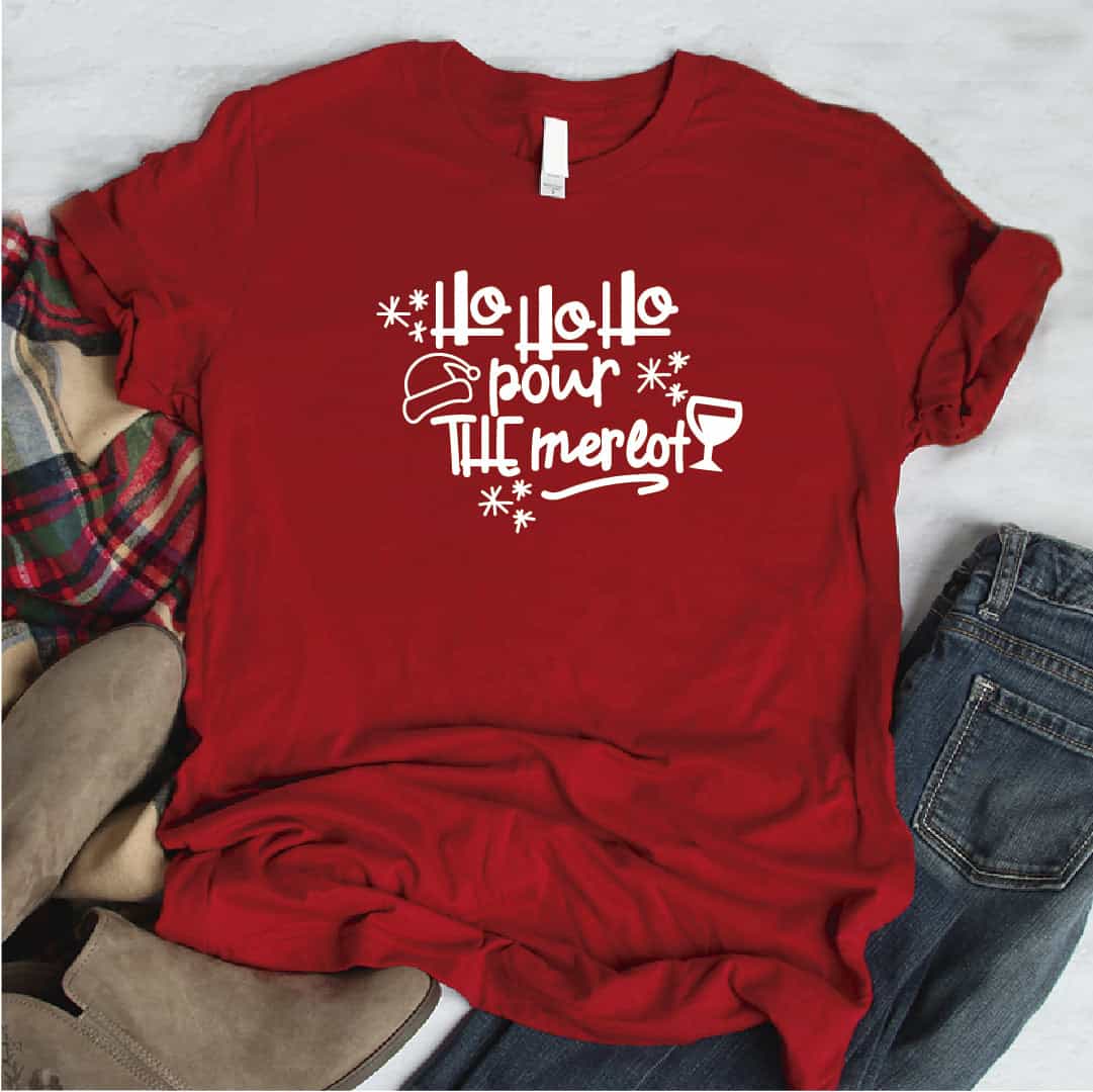 Camisa estampada tipo T-shirt Hohoho Pour The Merlot