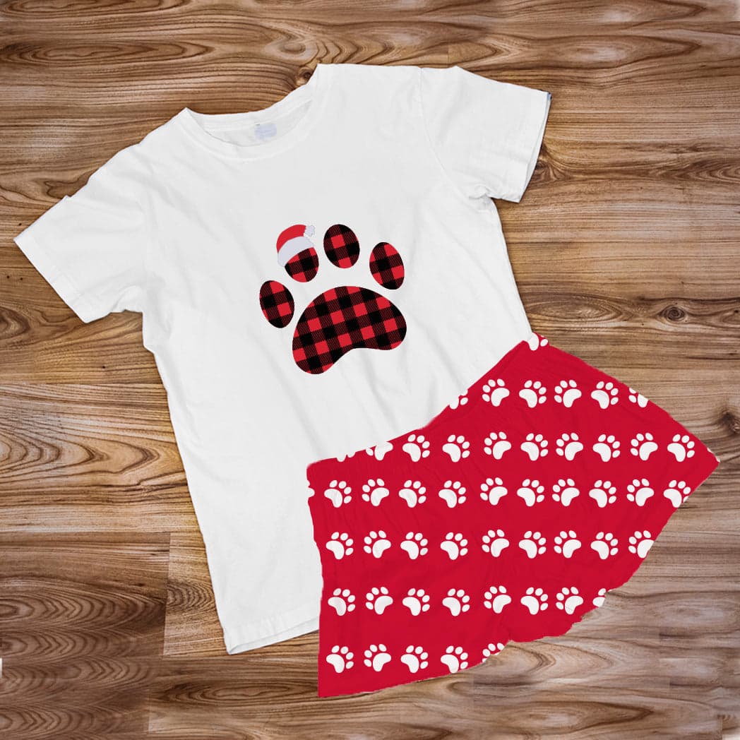 Pijama Estampada en poli algodón de Short Huella navidad — foto 1