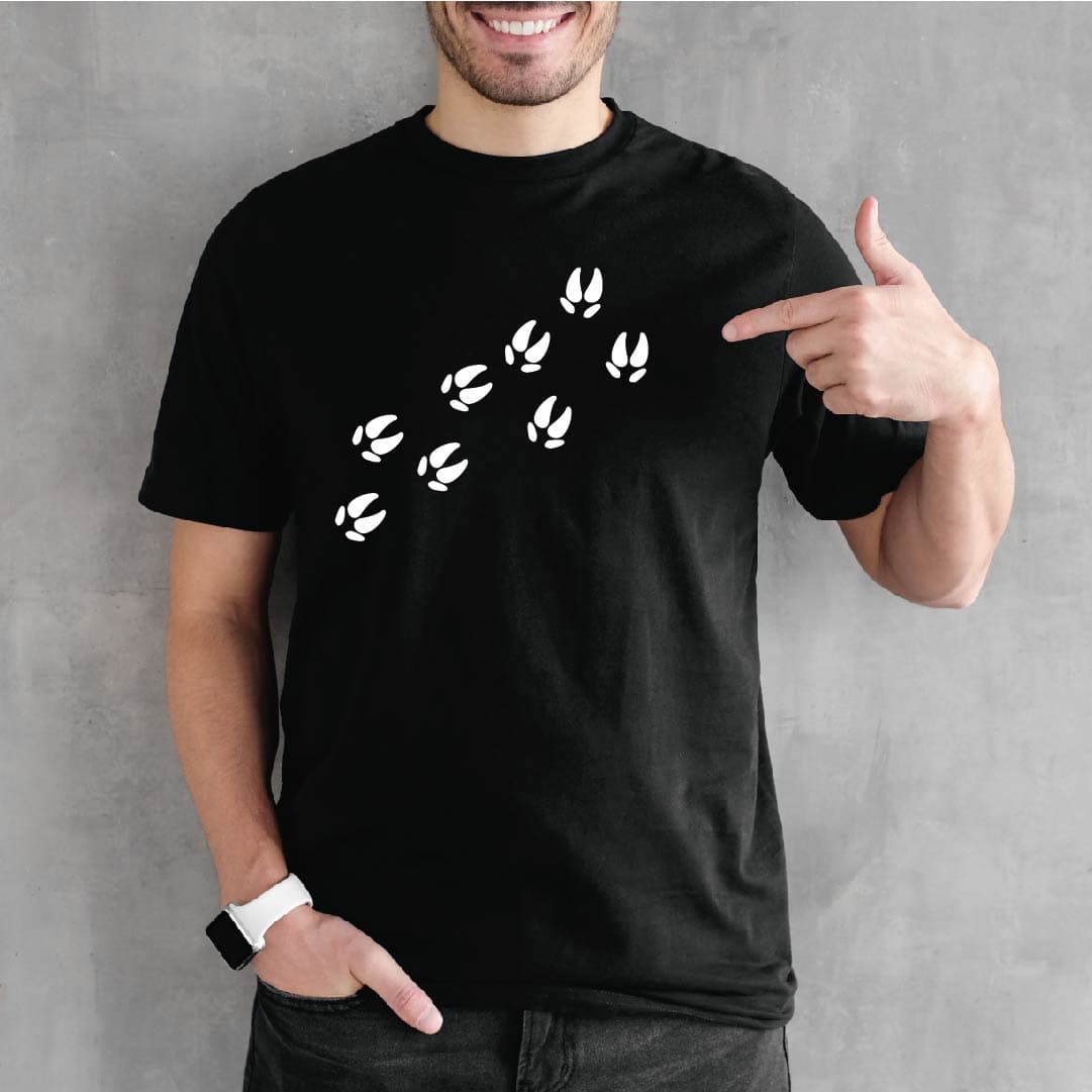 Camisa estampada para hombre tipo T-shirt huellas cerdito — foto 6