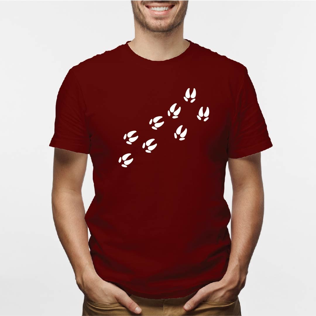 Camisa estampada para hombre tipo T-shirt huellas cerdito — foto 1