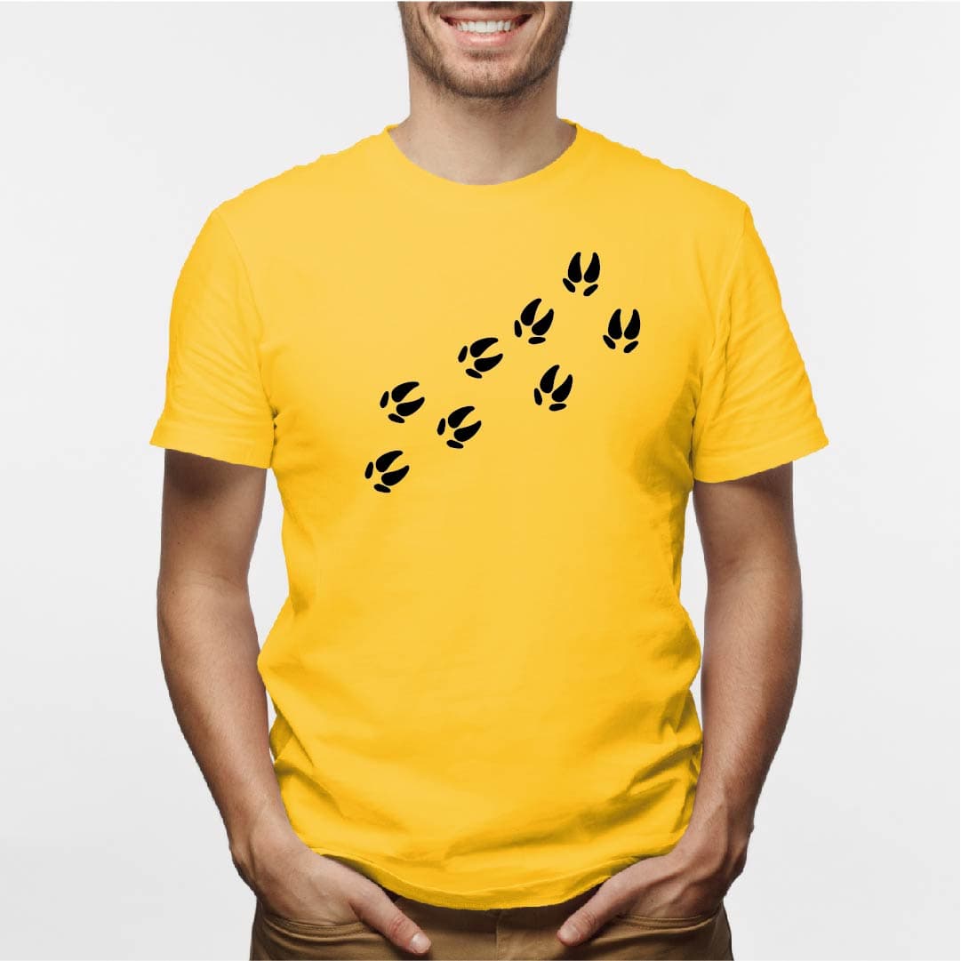 Camisa estampada para hombre tipo T-shirt huellas cerdito — foto 4
