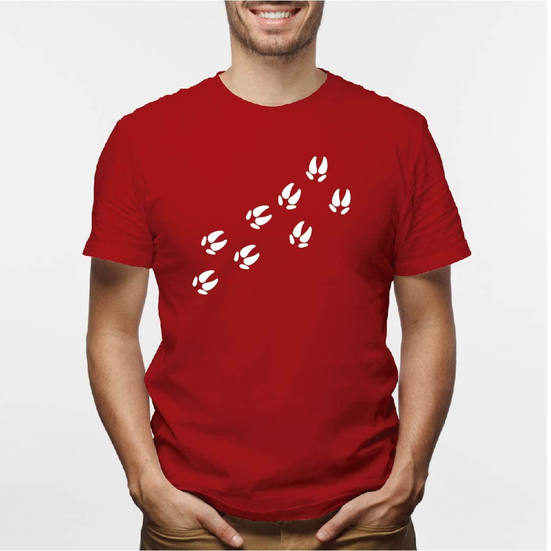 Camisa estampada para hombre tipo T-shirt huellas cerdito — foto 5
