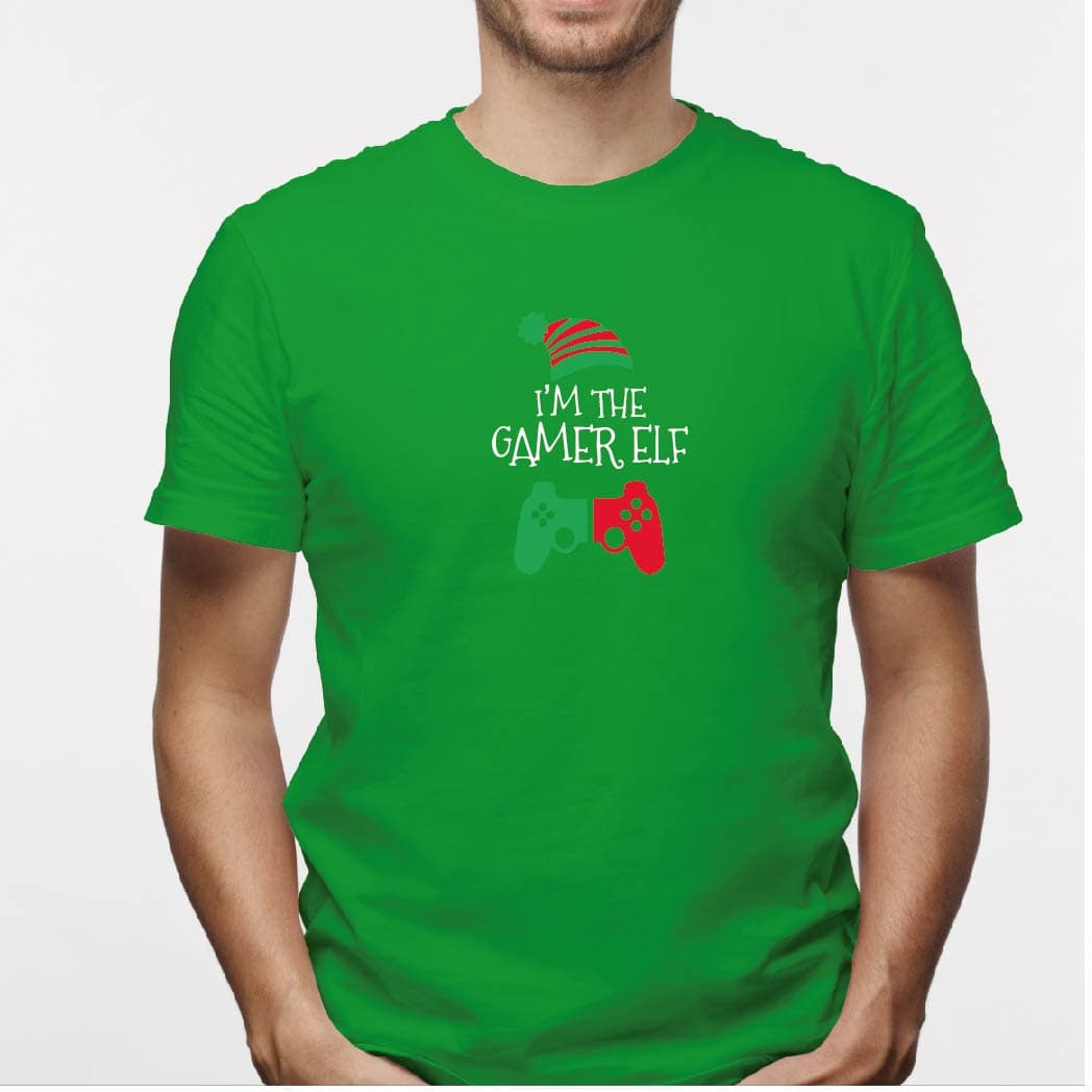 Camisa estampada para hombre tipo T-shirt (NAVIDAD) i´m the gamer elf — foto 6