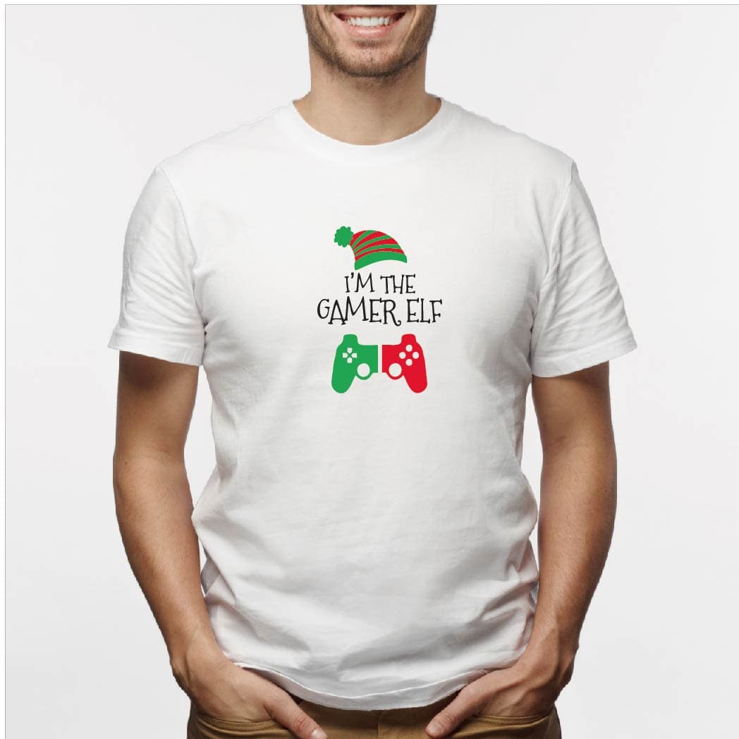 Camisa estampada para hombre tipo T-shirt (NAVIDAD) i´m the gamer elf — foto 7